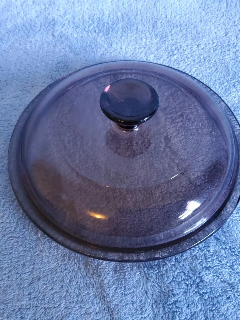 Vintage Pyrex Visions Cranberry Amethyst Purple Glass Lid V-1-C 7.25